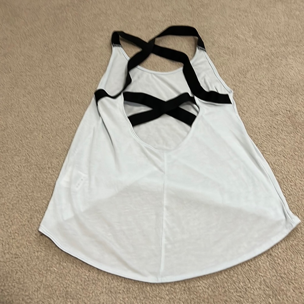 NIKE Dri-Fit Athletic gym workout top strappy open back S Small